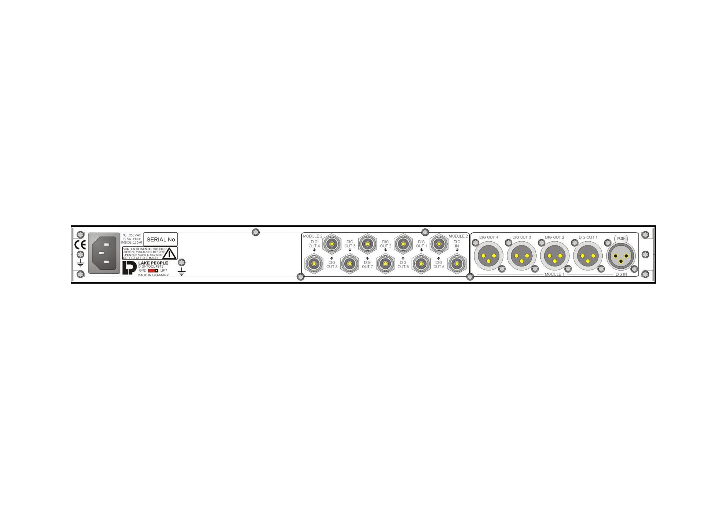 Lake People DIGI-TOOL-F612 Digital Audio and Wordclock/AES-iD Splitter by Lake People