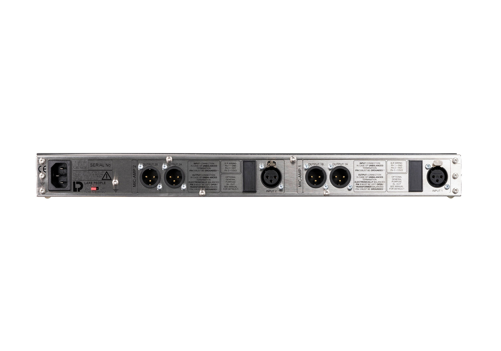 Lake People F355A 2-Channel Microphone Preamplifier with Class-A Input by Lake People