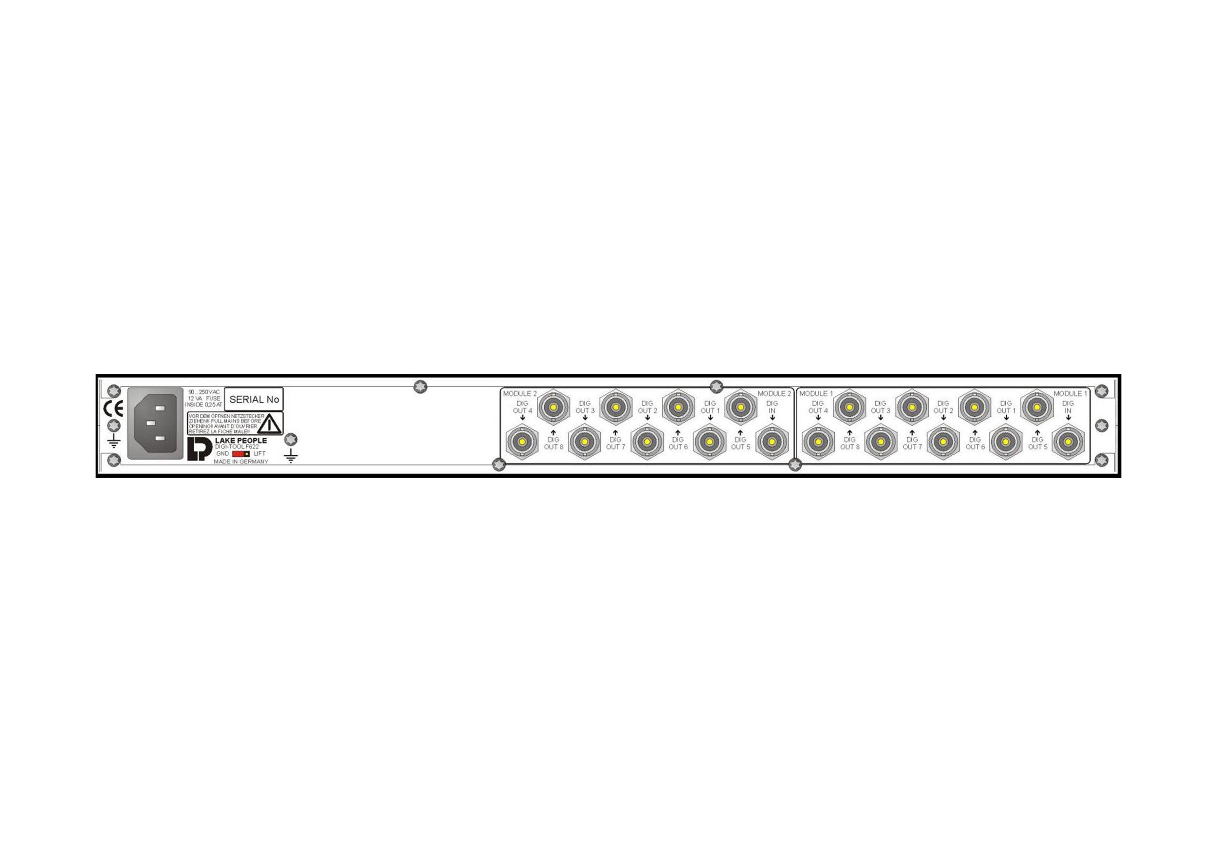 Lake People DIGI-TOOL-F622 Digital Distribution Amplifier for Wordclock/AES-iD Splitter by Lake People