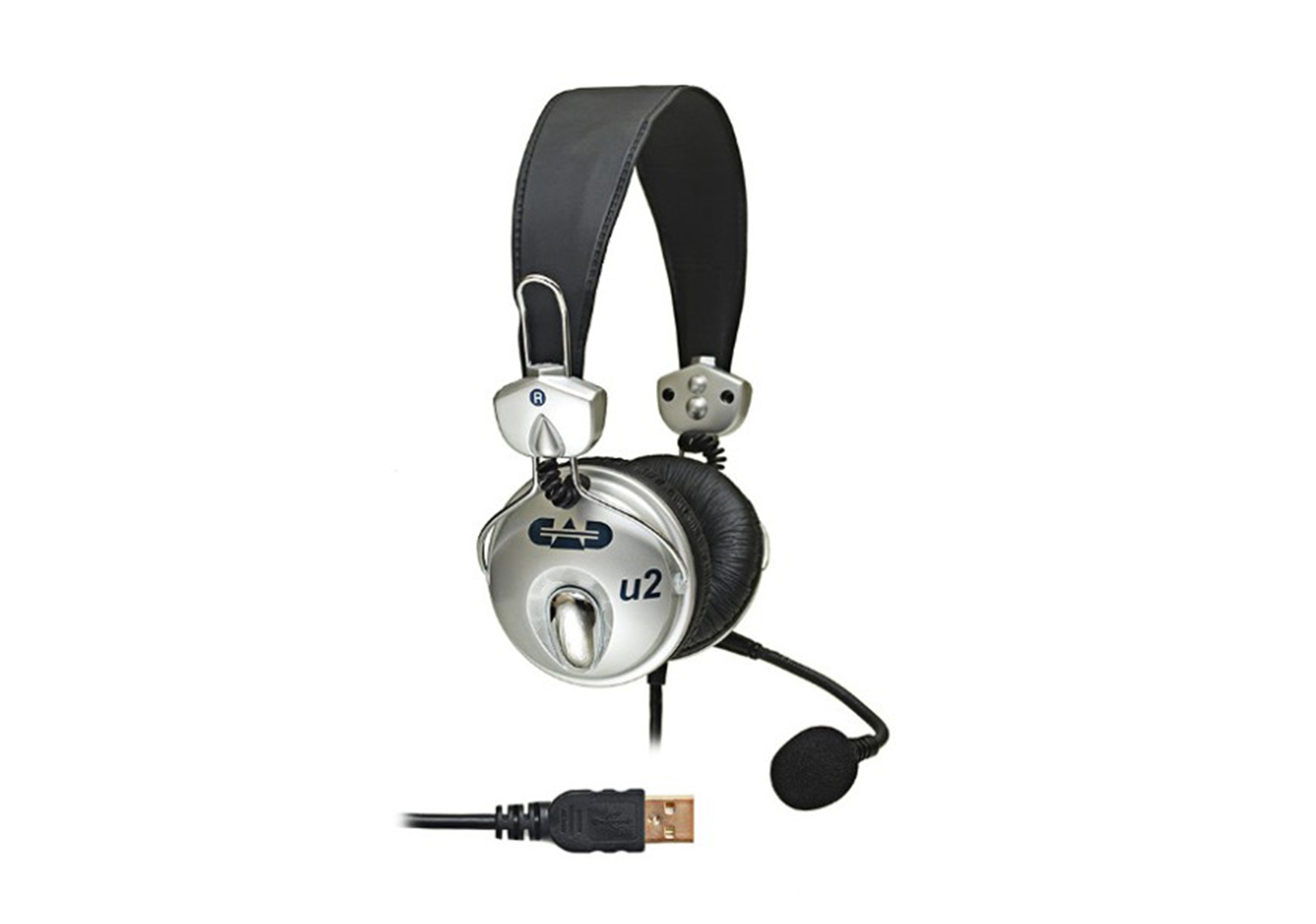 CAD Audio U2 USB Stereo Headphones with Cardioid Condenser Microphone USB Cable - 6ft by CAD Audio