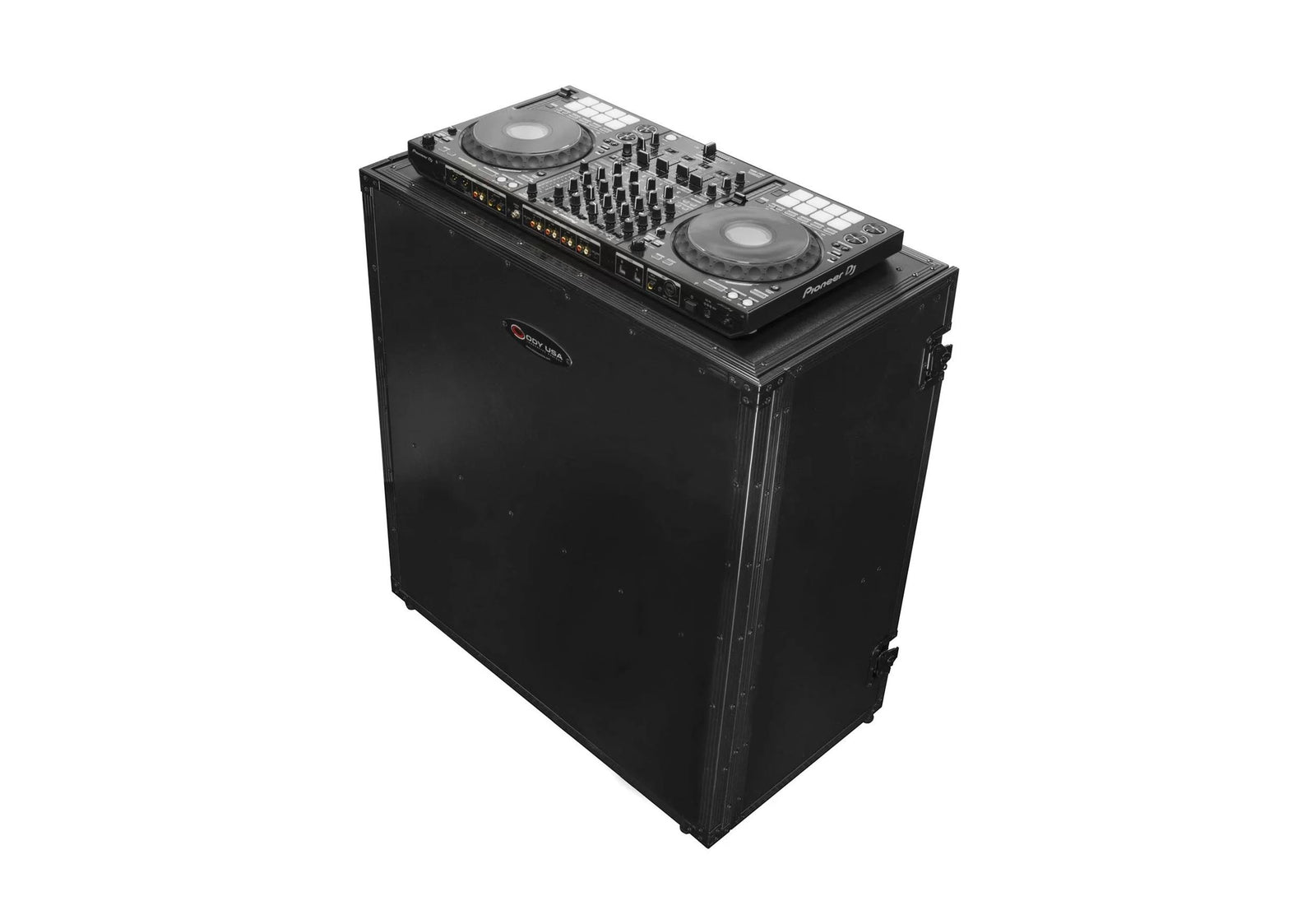 Odyssey FZF33362TBL 33″ Wide x 36″ Tall Black Two Tier DJ Fold Out Stand by Odyssey