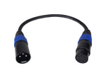 Blizzard DMX 3-Pin Male to 5-Pin Female DMX Cable - 1 Ft by BLIZZARD LIGHTING
