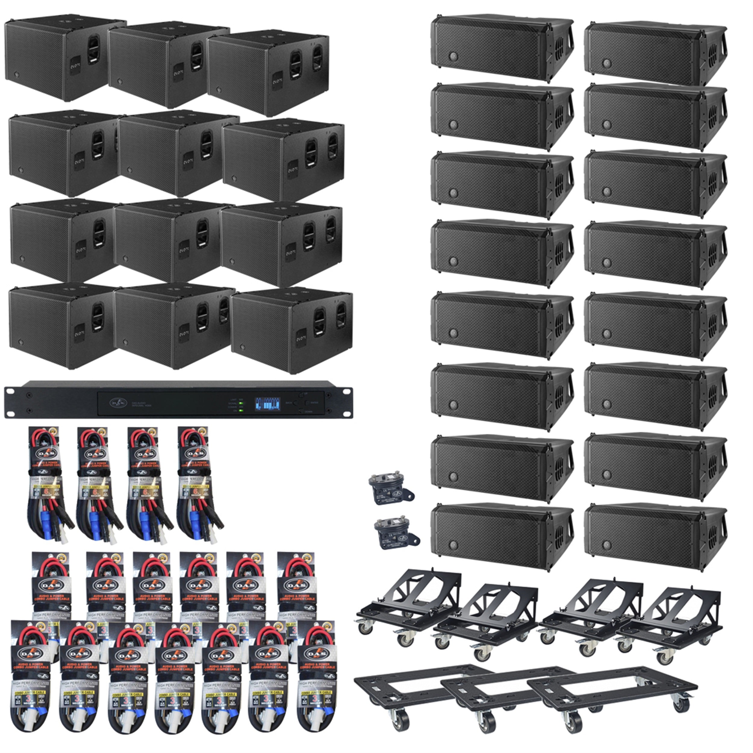 DAS Audio Event 28A Powered Line Array Speakers w/ Event 118A - Kit