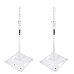 Odyssey LSBP96WHT, 96 Inch Tall White Square Base Speaker Stands - Pair by Odyssey