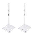 Open Box: Odyssey LSBP96WHT, Square Base Speaker Stands White 96in - Pair by Odyssey