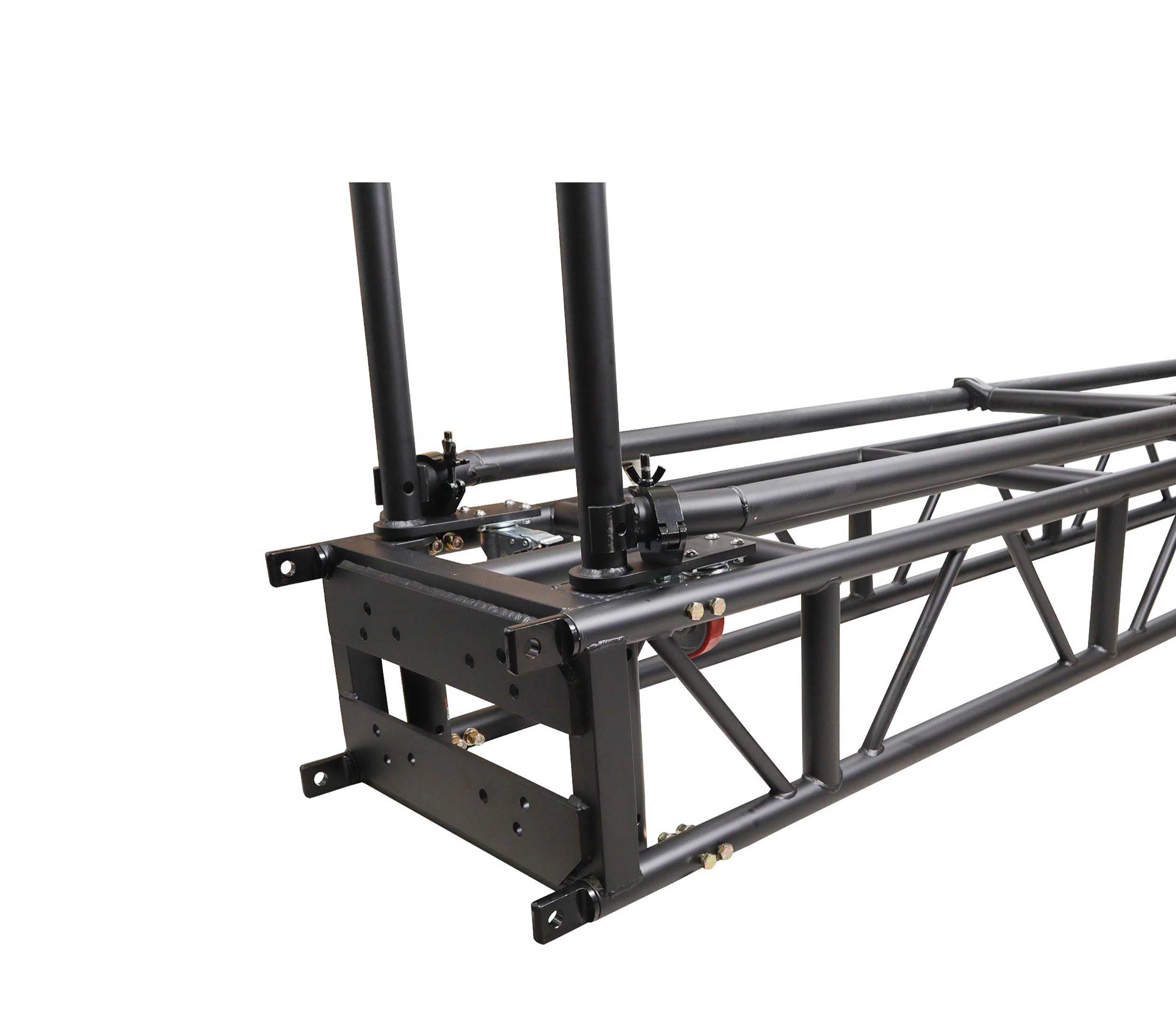 ProX XT-PRERIG8FTBLK Black Pre-Rig Truss Segment with Removable Rolling Base System - 8 ft (2.43m)