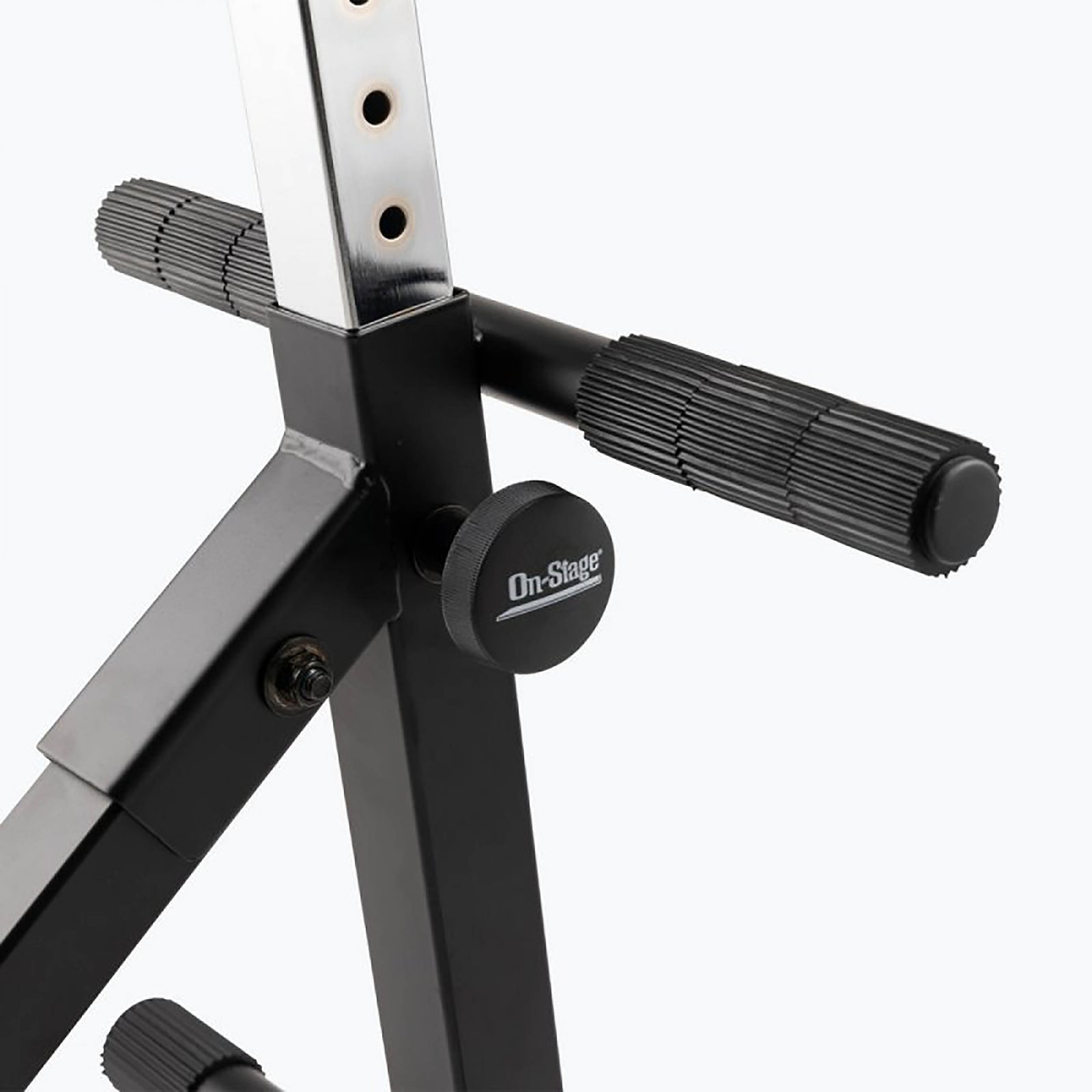 OnStage DT8500V2 Padded Throne with Backrest, Adjustable Height, and Braced Legs by OnStage