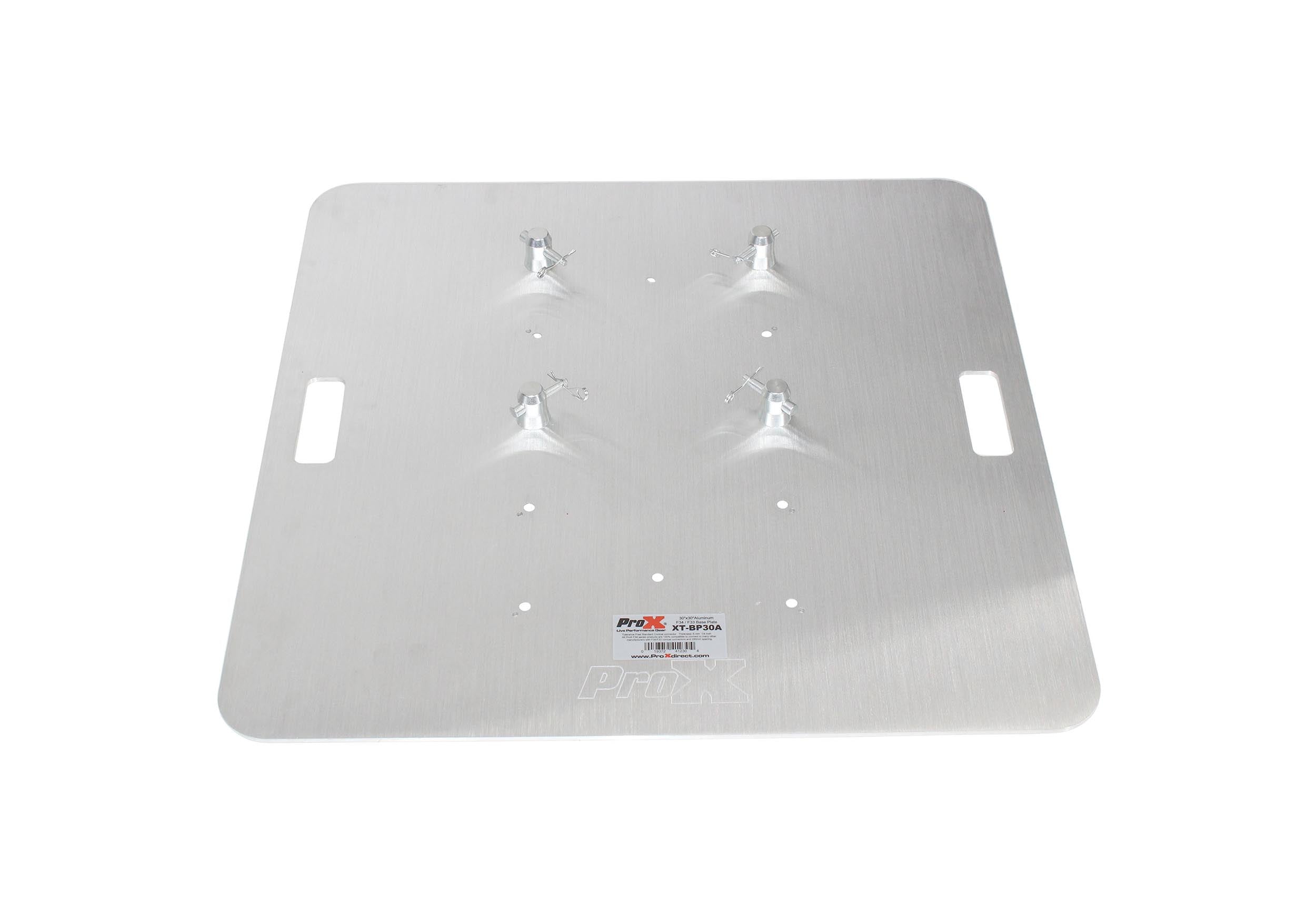 ProX XT-BP30AMK2 6mm Aluminum Truss Base Plate for F34, F32 and F31 Trussing with Conical Connectors - 30" X 30"