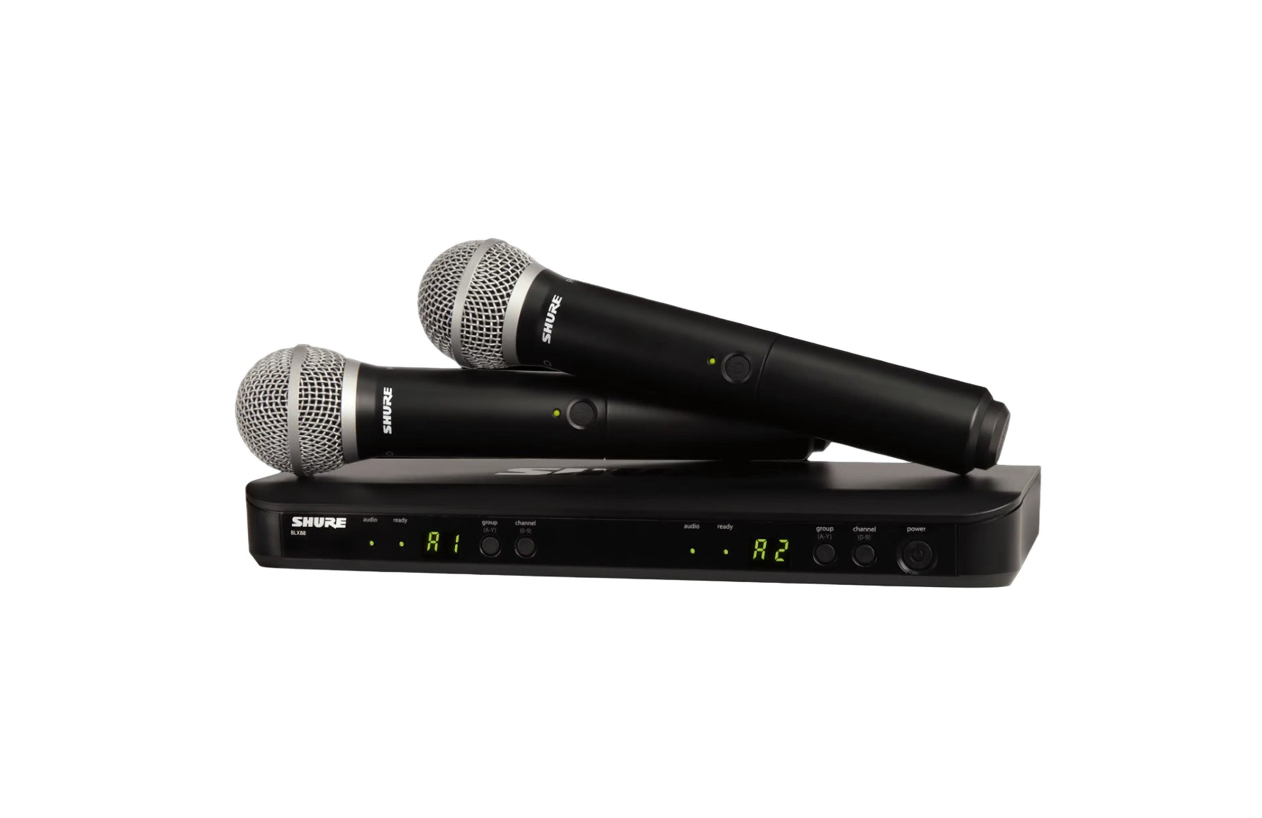 B-Stock: Shure BLX288/PG58-H10 Dual Handheld Wireless Microphones System with two PG58 Transmitters - H10 (542-572 MHz) by Shure