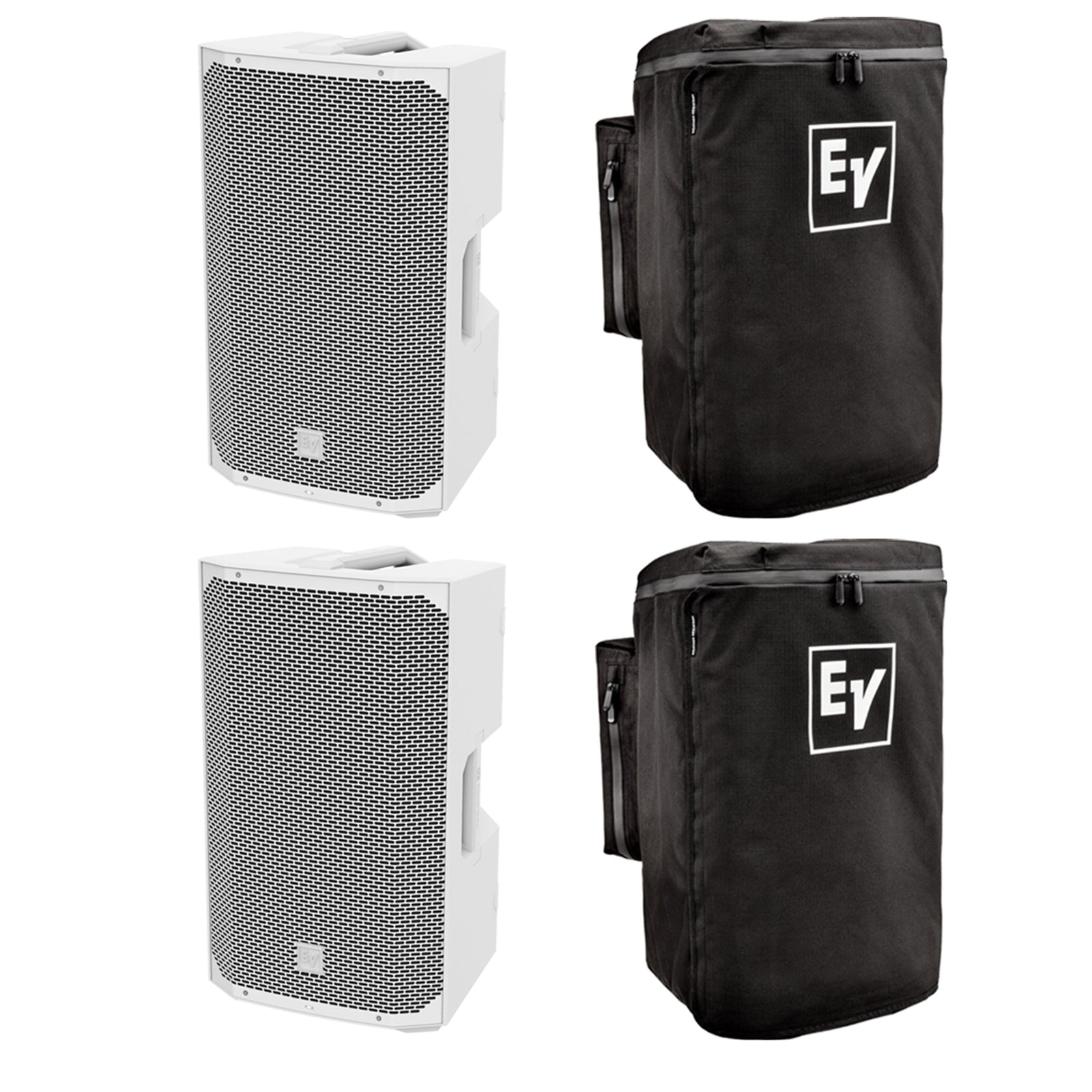 Electro-Voice EVERSE 12 White Battery Powered Speaker Package with Rain Resistant Covers by Electro-Voice