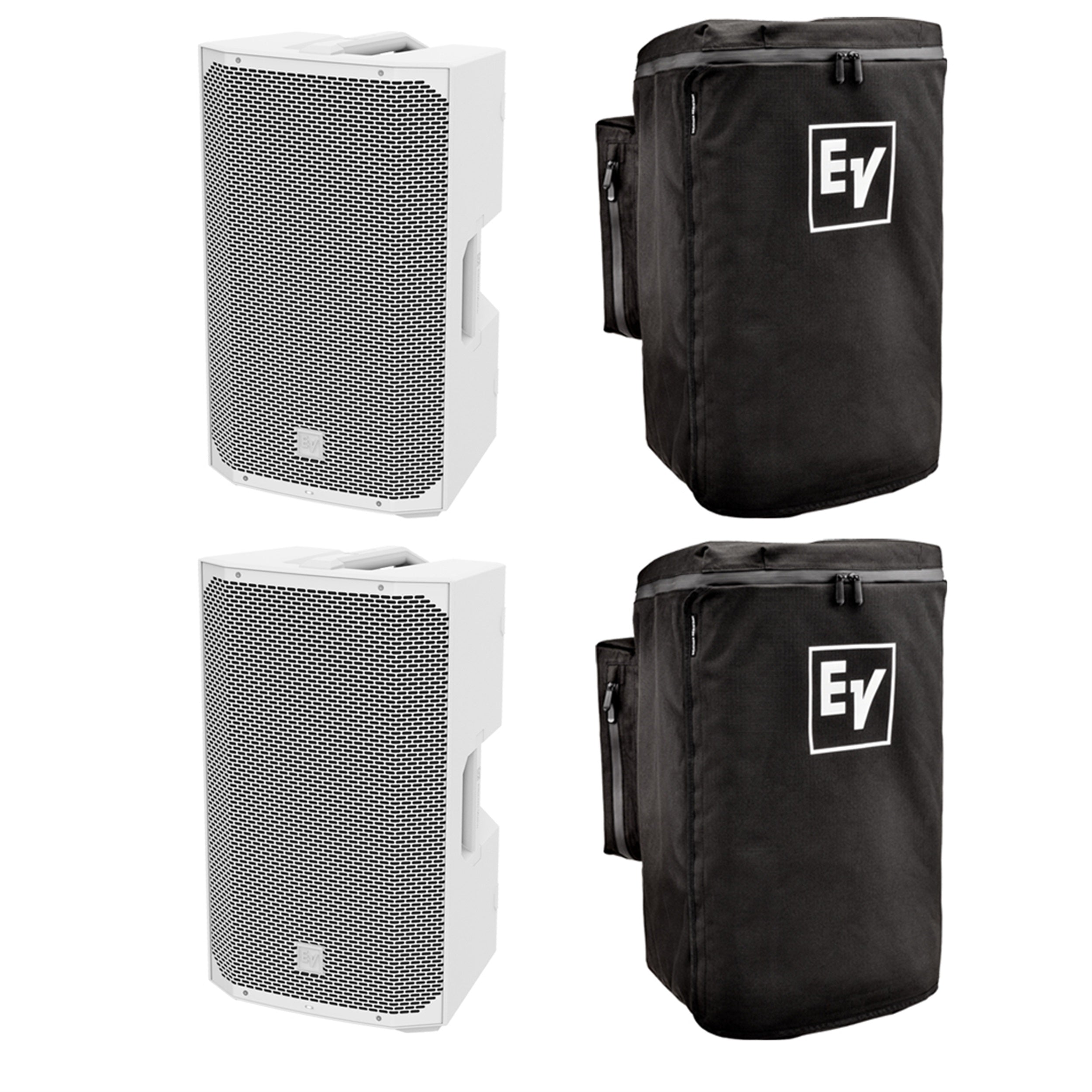 Electro-Voice EVERSE 12 White Battery Powered Speaker Package with Rain Resistant Covers by Electro-Voice