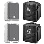 Electro-Voice EVERSE 8 White Battery Powered Speaker Package with Tote Bags - Pair by Electro-Voice
