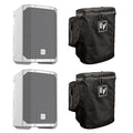 Electro-Voice EVERSE 8 White Powered Speaker Package with Rain Resistant Covers - Pair by Electro-Voice