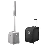 Electro-Voice EVOLVE 50 White Column Speaker System with Trolley Soft Case by Electro-Voice