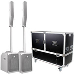 Electro-Voice EVOLVE 50 White Column Speaker Pair with Heavy Duty Road Case by Electro-Voice