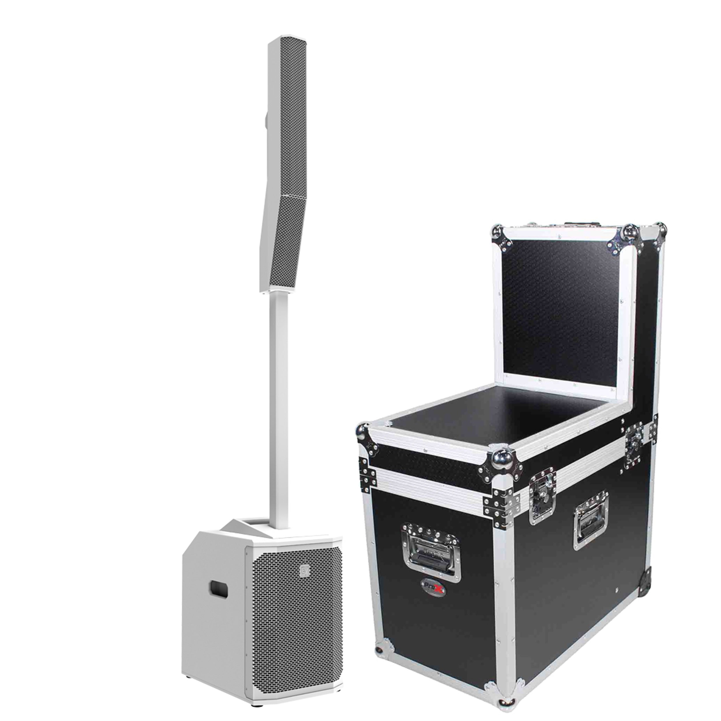 Electro-Voice EVOLVE50M-SW Speaker Package Includes EVOLVE50-TW Column Array and X-EV-EVOLVE50X1W Flight Case by Electro-Voice