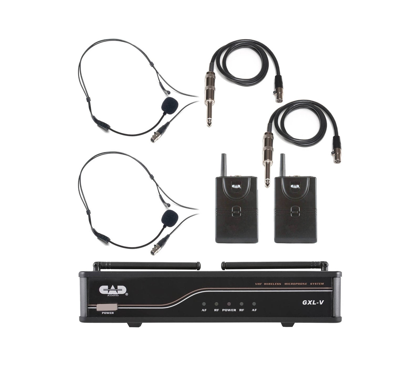 CAD Audio GXLVBBJ VHF Dual Channel 2 Bodypack Wireless Microphone - J Frequency Band by CAD Audio