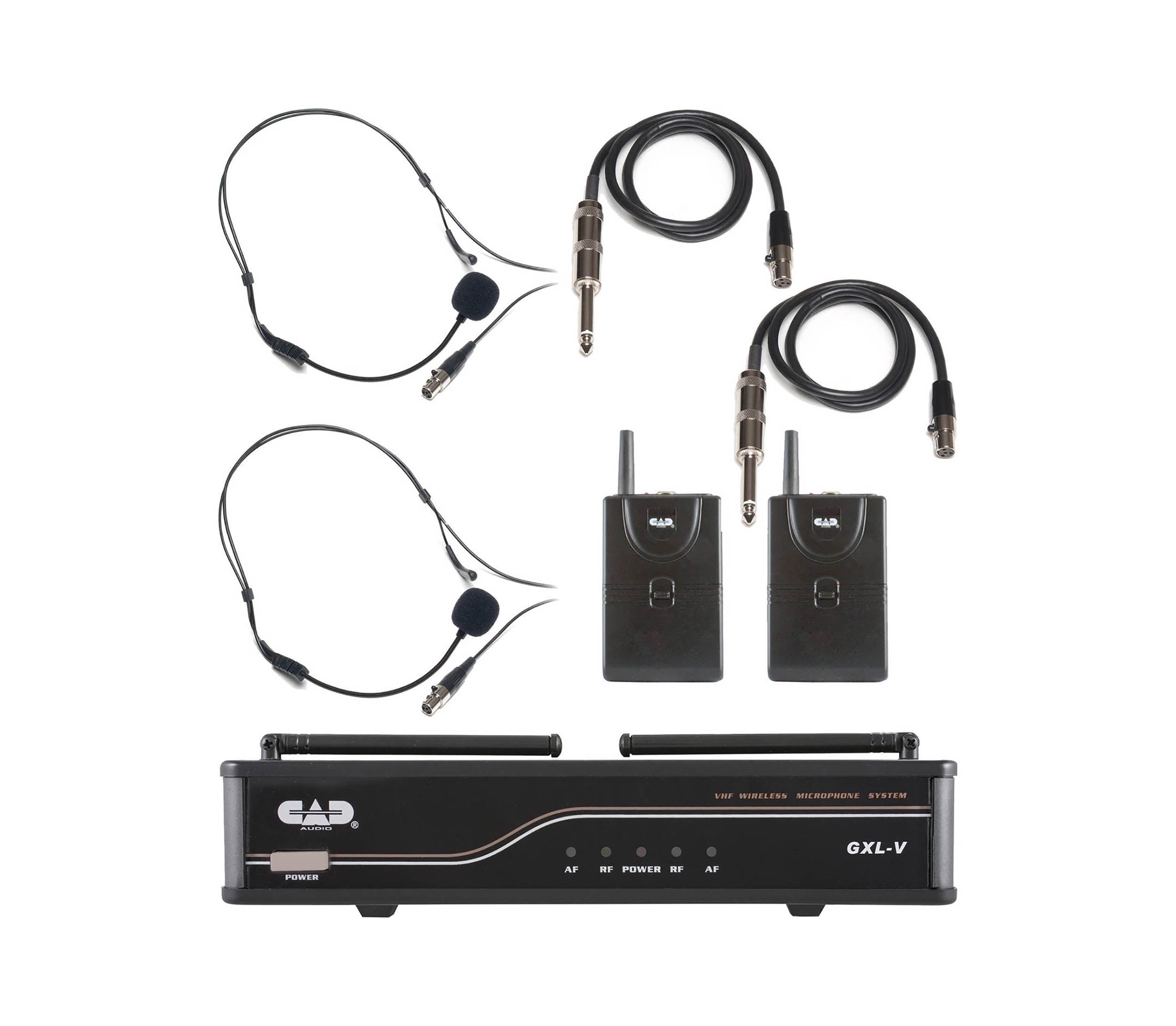CAD Audio GXLVBBJ VHF Dual Channel 2 Bodypack Wireless Microphone - J Frequency Band by CAD Audio