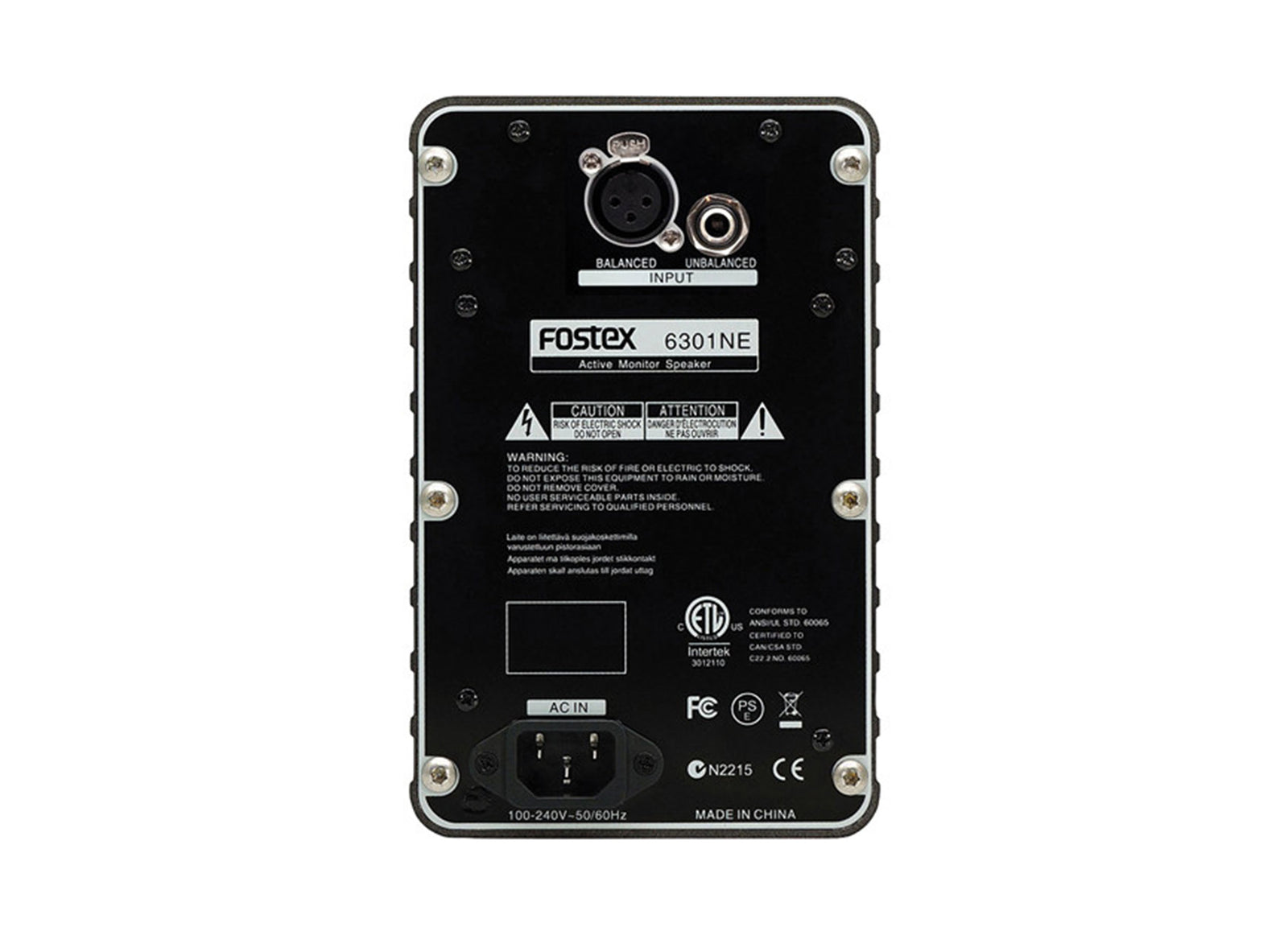 Fostex 6301NE Active 20-Watt Monitor Speaker with XLR Electronically Balanced Input Connector - 4 Inch by Fostex