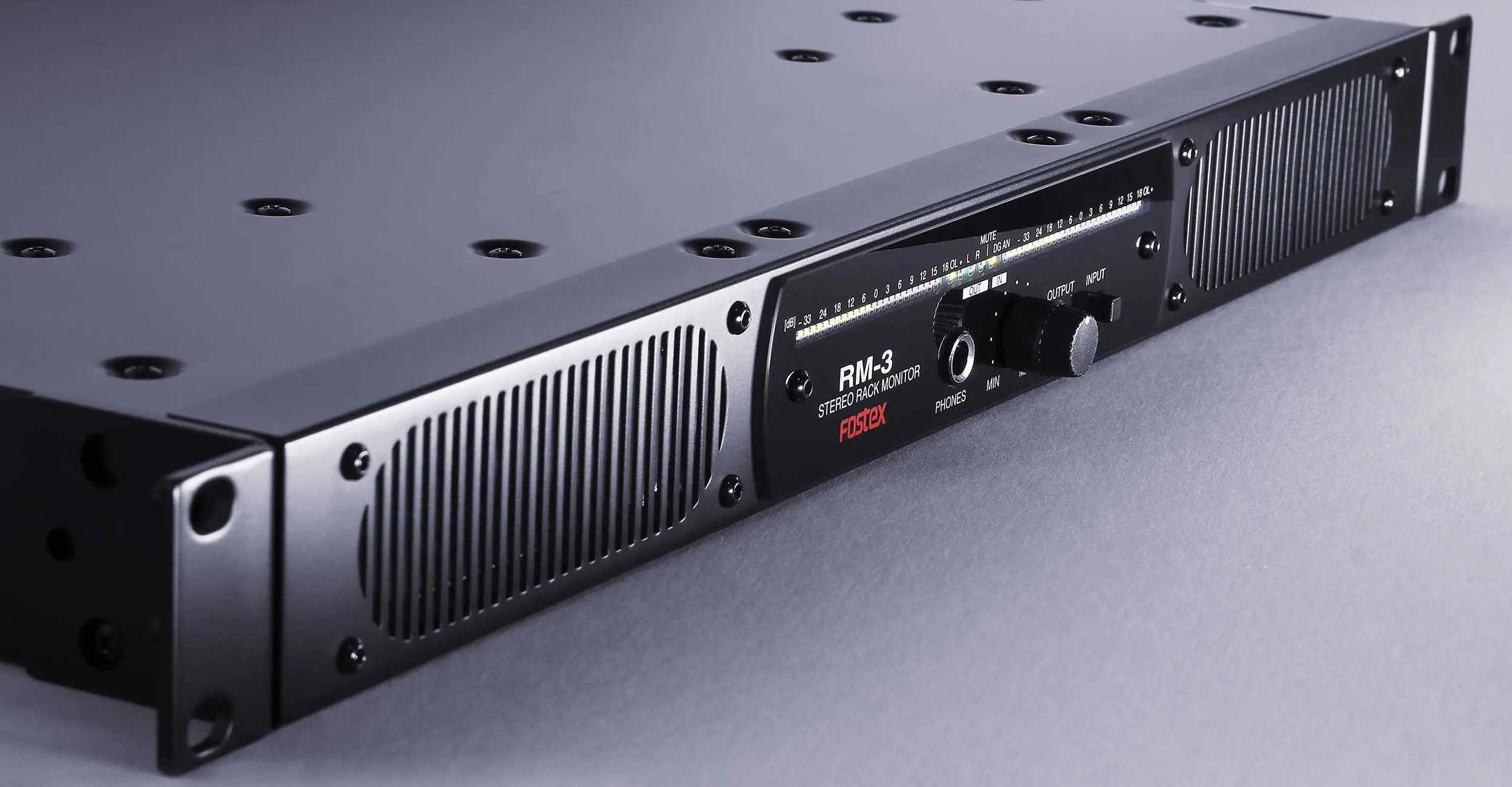 Fostex RM-3 1U Rackmount Stereo Monitor with Amplifier by Fostex