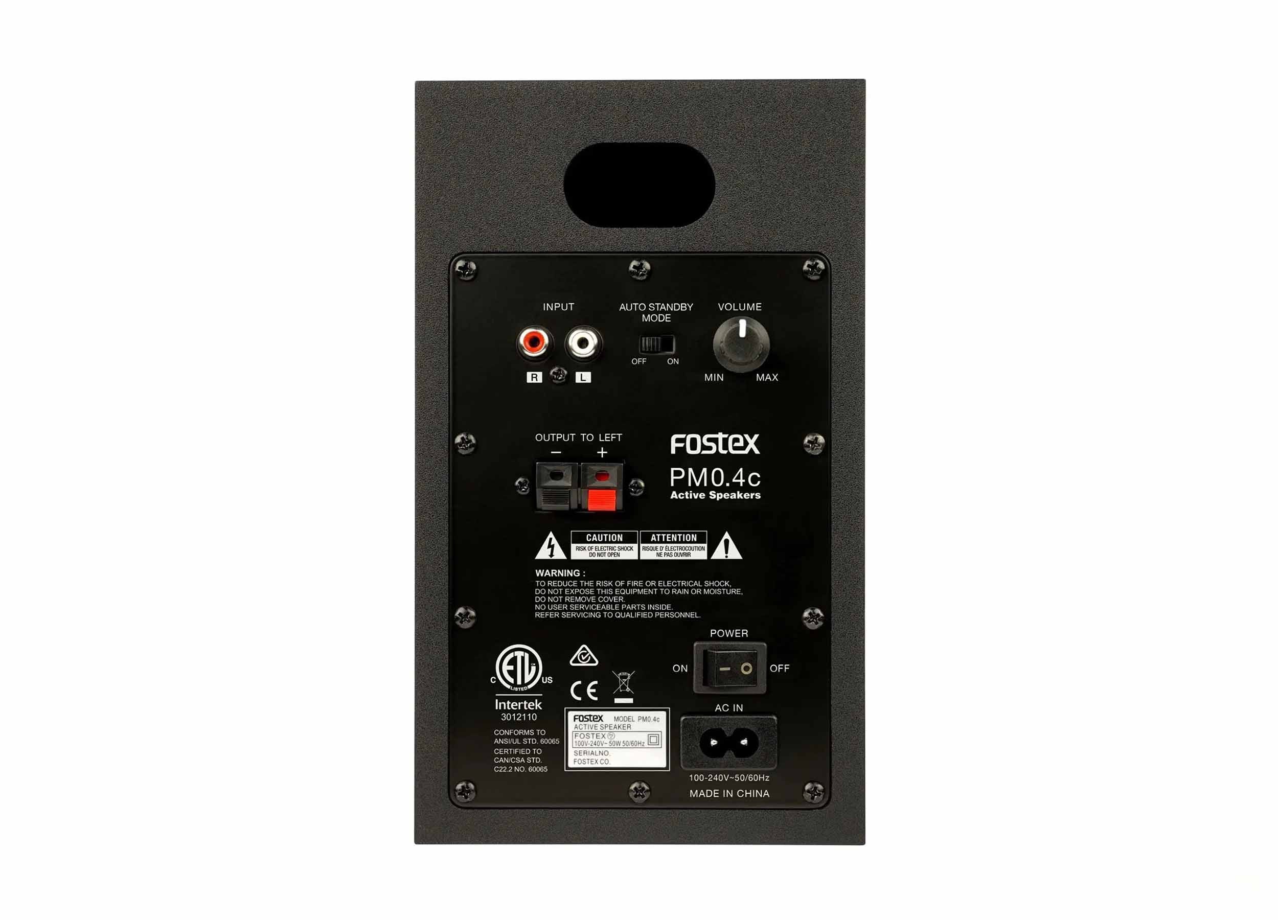 Fostex PM04C-B 4" 2-Way Powered Studio Monitor Black - Pair