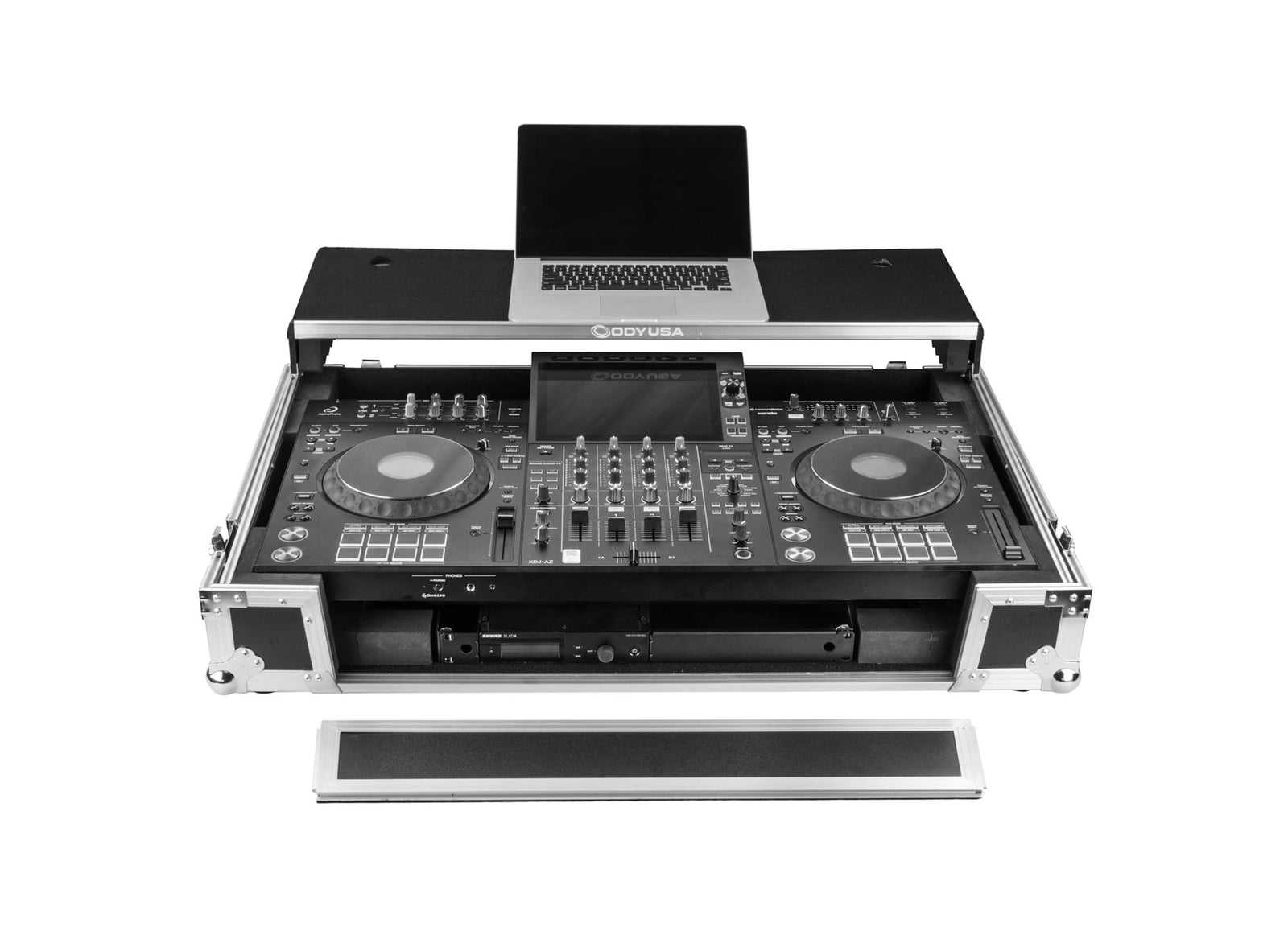 Odyssey FZGSATXDJAZW Dual 1U Rack Space Flight Case for AlphaTheta XDJ-AZ by Odyssey