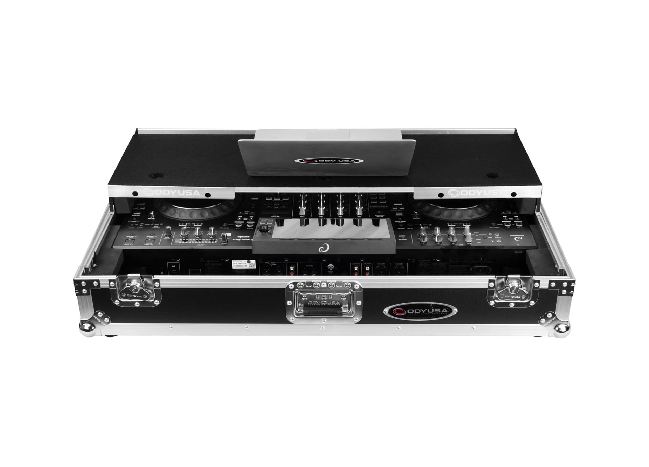 Odyssey FZGSATXDJAZW Dual 1U Rack Space Flight Case for AlphaTheta XDJ-AZ by Odyssey