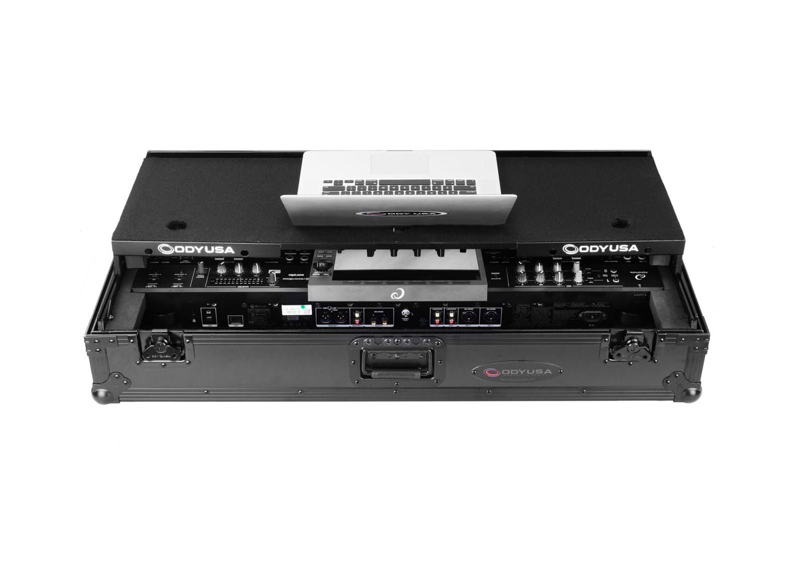 Odyssey FZGSATXDJAZWBL Dual 1U Rack Space Black Label Flight Case for AlphaTheta XDJ-AZ by Odyssey