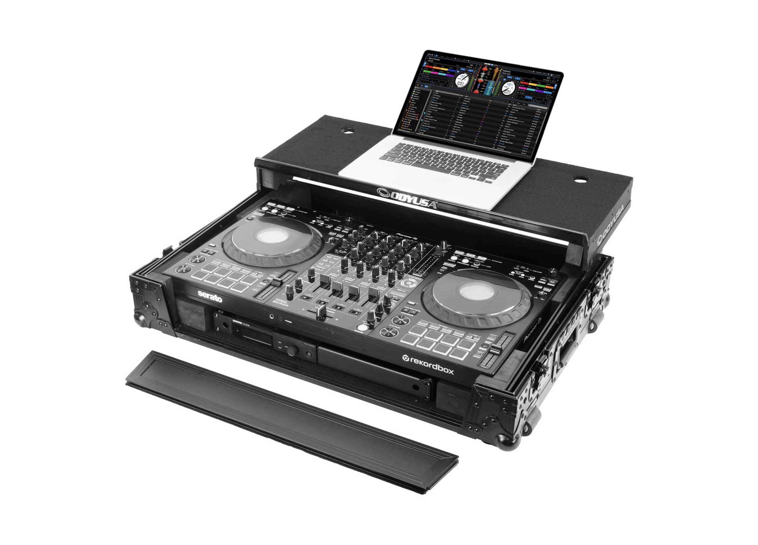 Odyssey FZGSDDJFLX10W1BL Black Label 1U Flight Case for DDJ-FLX10 by Odyssey