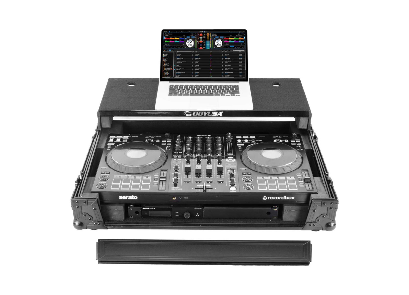 Odyssey FZGSDDJFLX10W1BL Black Label 1U Flight Case for DDJ-FLX10 by Odyssey