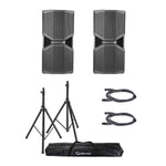 dB Technologies OPERA REEVO 212T Speaker Package with Microphone Cable and Stand Pair with Carrying Bag by db Technologies