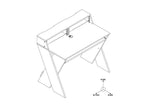 Glorious SOUND-DESK-COM-WHT, X-Shaped Compact and Adjustable Studio Workstation - White by Glorious