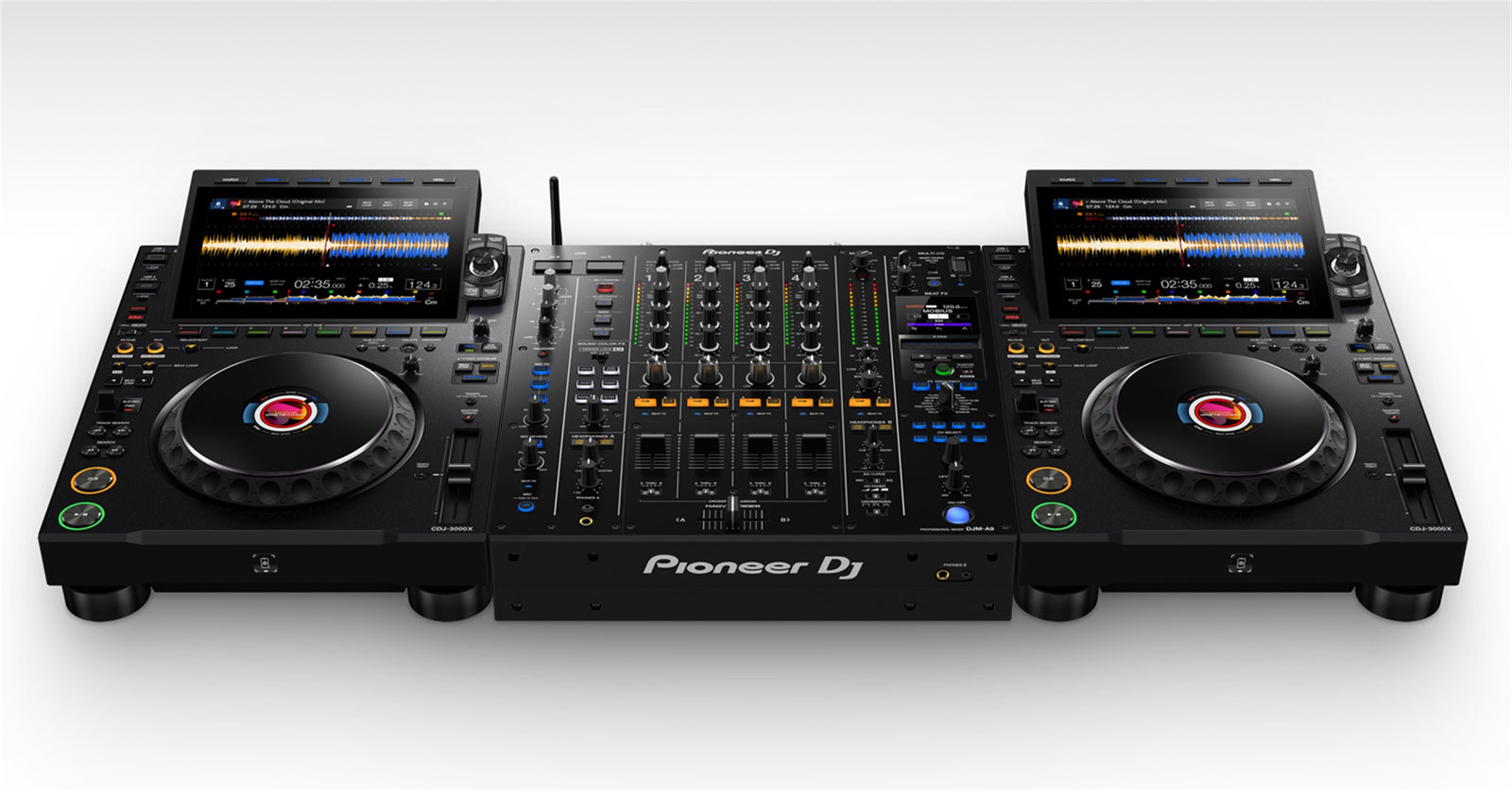AlphaTheta CDJ-3000X DJ Media Player Pair with DJM-A9 Mixer by AlphaTheta