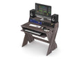 Glorious SOUND-DESK-COM-WAL, X-Shaped Compact and Adjustable Studio Workstation - Walnut by Glorious