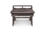 Glorious SOUND-DESK-COM-WAL, X-Shaped Compact and Adjustable Studio Workstation - Walnut by Glorious