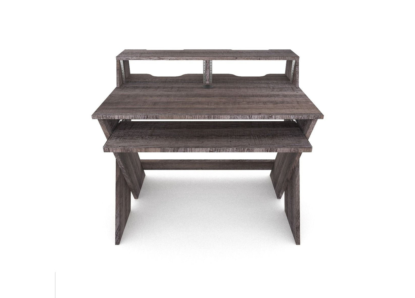 Glorious SOUND-DESK-COM-WAL, X-Shaped Compact and Adjustable Studio Workstation - Walnut by Glorious