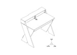 Glorious SOUND-DESK-COM-WAL, X-Shaped Compact and Adjustable Studio Workstation - Walnut by Glorious