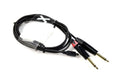 WELX USB R7 1.5 Meter USB-C to Dual 6.5mm TS Mono Audio Cable - Black by WELX