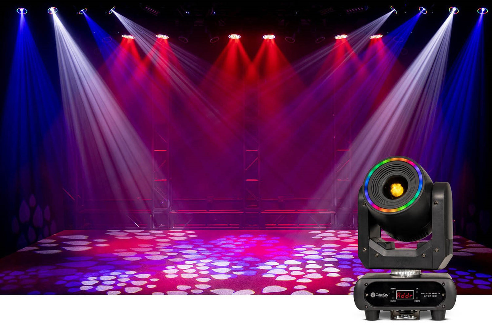 ColorKey CKU-5070 Halo Spot 100 Moving Head Light - Black by ColorKey