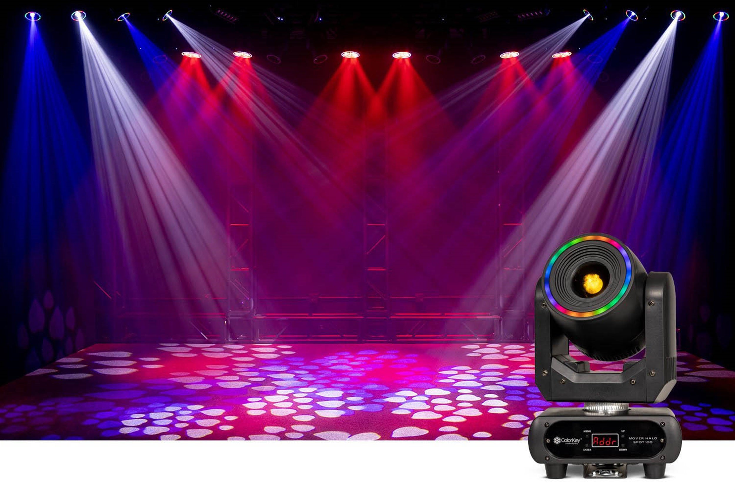ColorKey CKU-5070 Halo Spot 100 Moving Head Light - Black by ColorKey