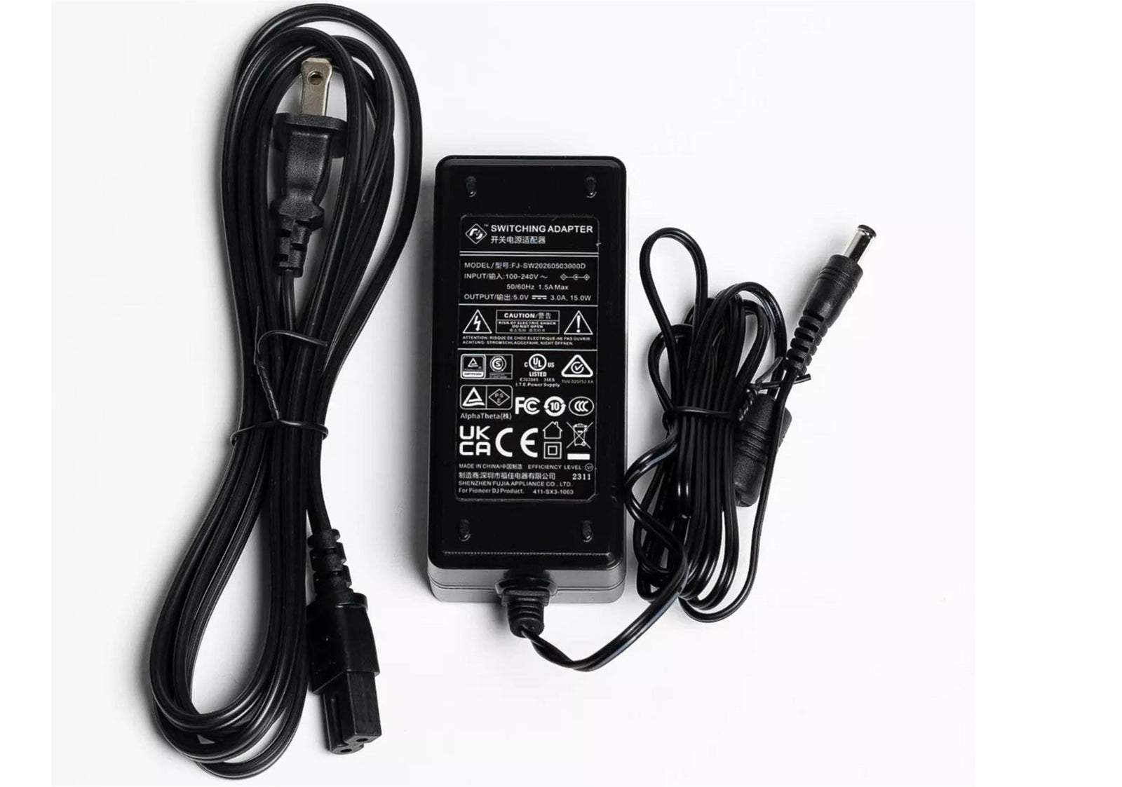 Alpha Theta PDJ-411-SX3-1063 Replacement Power Supply for DDJRX, DDJSX2 and DDJSX3 by AlphaTheta