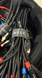 WELX WLX2 DJ Booths Snake Professional Audio Cables for 2 CDJs + Mixer - Black by WELX
