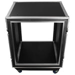 C-Stock Scratch & Dent: Odyssey FZS12W, 12U Shock Mount Rack Flight Case With Wheels by Odyssey