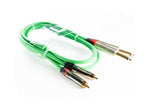 WELX RT 1.5 Meter RCA to Dual 6.5mm TS Connectors Audio Cable - Green by WELX
