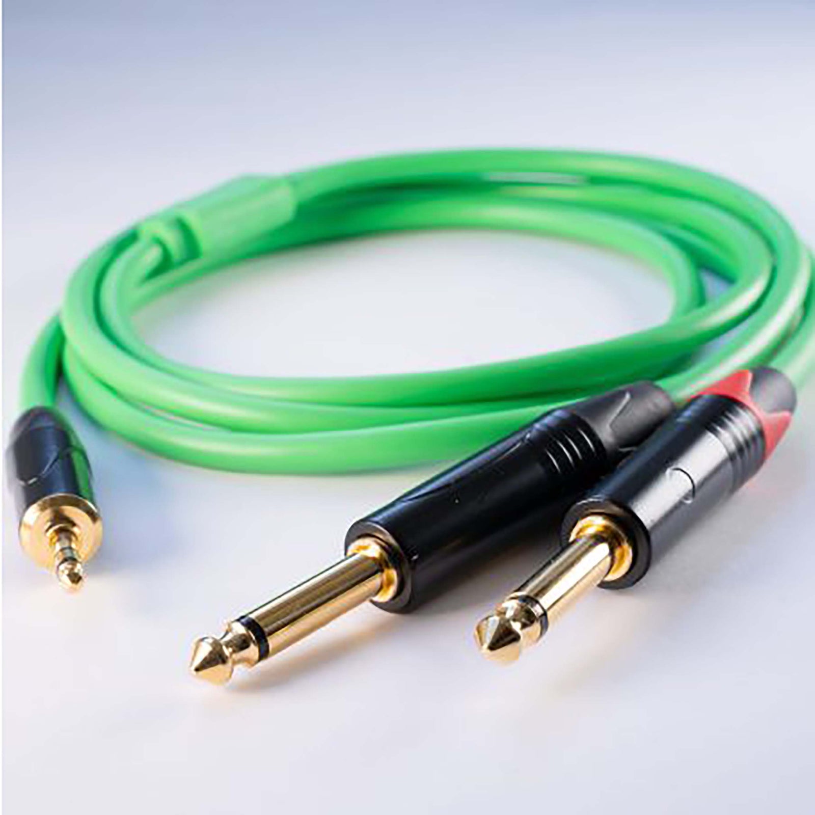 WELX RXT 1.5 Meter Dual 6.5mm TS to 3.5mm TRS Connectors Audio Cable - Green by WELX