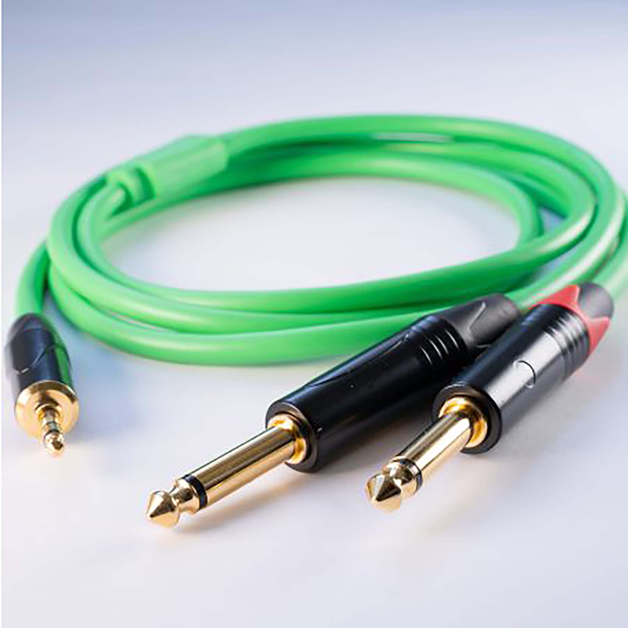 WELX RXT 1.5 Meter Dual 6.5mm TS to 3.5mm TRS Connectors Audio Cable - Green by WELX