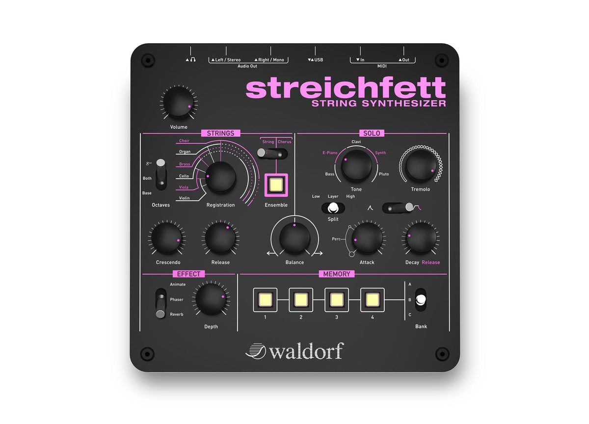 Waldorf STREICHFETT String Synthesizer Vintage Inspired Polyphonic Sound Module by Waldorf
