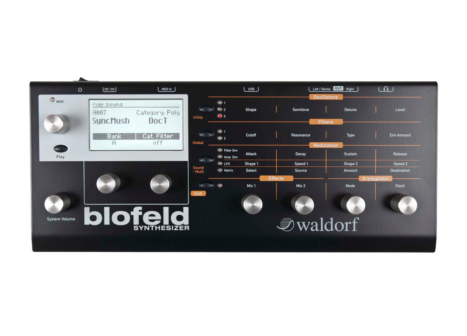 Waldorf Blofeld Desktop Digital Synthesizer Module with 1000 Sounds and Modern Effects - Black by Waldorf