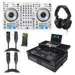Pioneer DDJ-FLX10-W DJ Controller Package with Headphones, Road Case, Cables and Cable Ties by Pioneer DJ