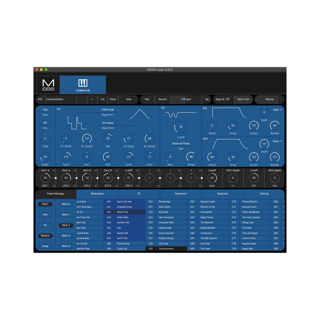 Modal COBALT8M 8-Voice Virtual Analog Synthesizer Module with Advanced Filters by Modal